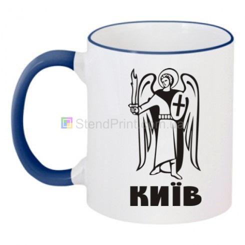Чашка двоколірна з Гербом Києва
