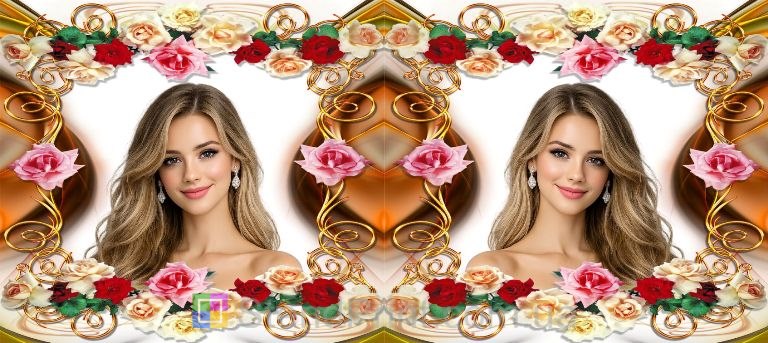 Кружка с фото для девушки с розами красивый подарок заказать