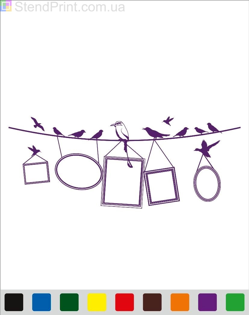 Наклейка вінілова (Летючі моменти) Код-25067