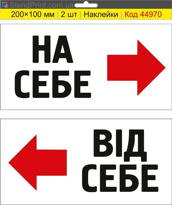 Вказівник відкривання дверей «На себе / Від себе»