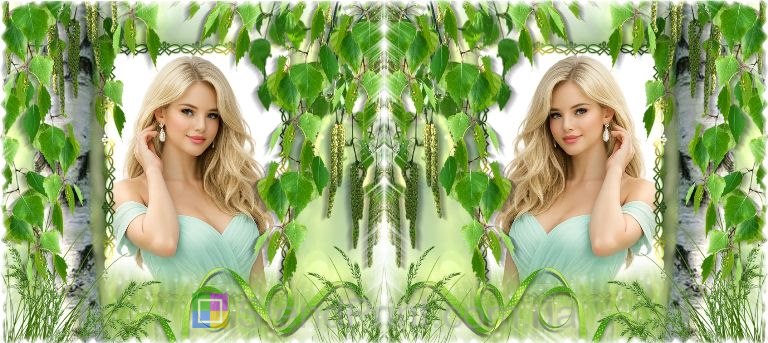 Чашка з фото береза і сережки природний фотоефект замовити