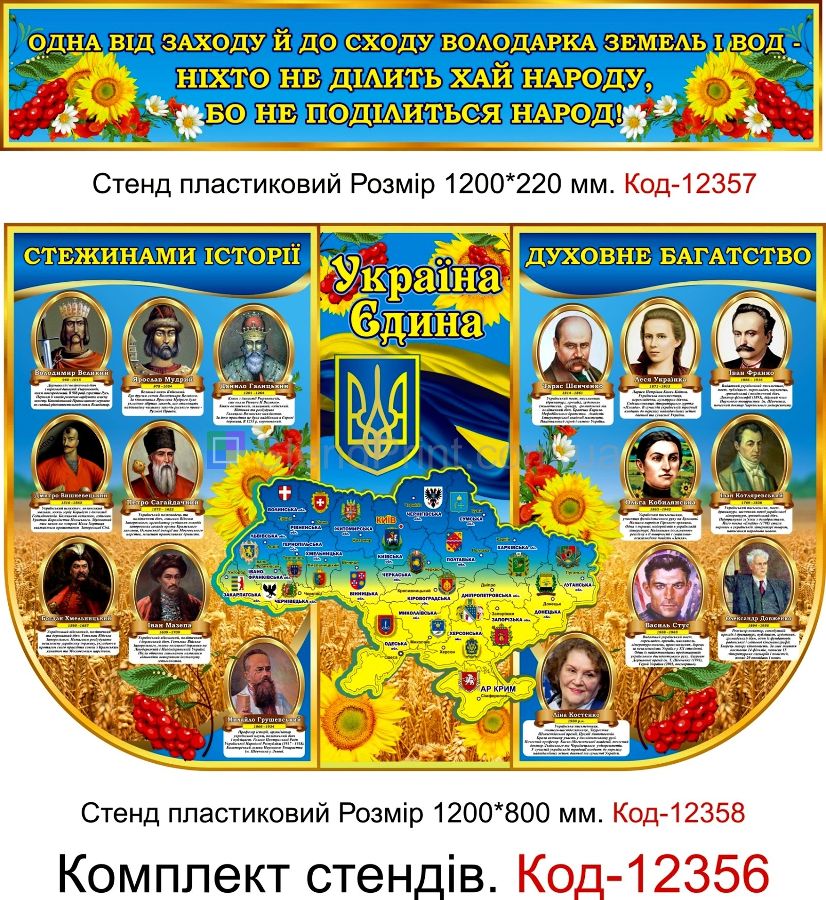 Комплект таблиць Україна єдина