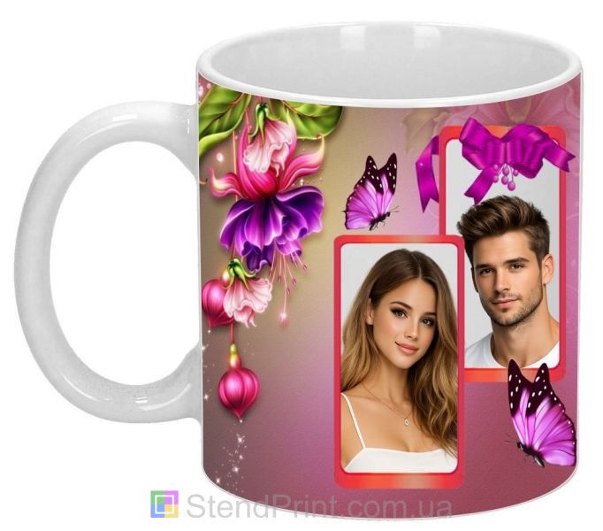 Чашка з фото для пари романтичний подарунок замовити