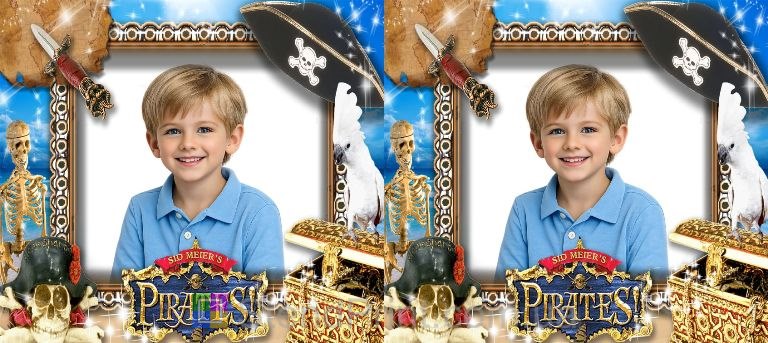 Детская кружка с фото пиратский сундук и карта