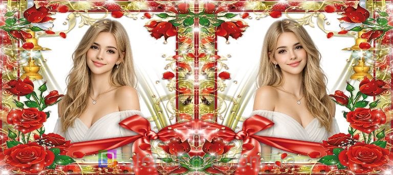 Кружка з фото червоні та золоті троянди — вишуканий квітковий дизайн, замовити