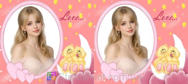 Чашка з фото для коханої з ведмедиками Love ніжний подарунок дівчині купити