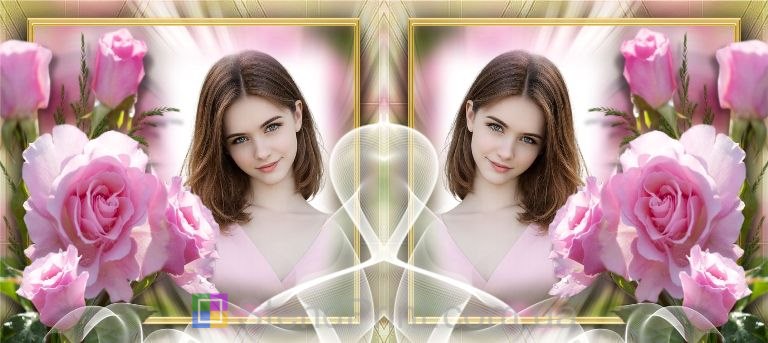 Чашка з фото рожеві троянди зі своїм фото замовити