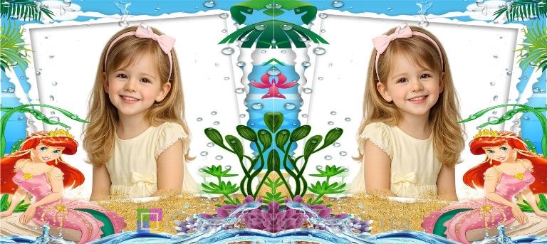 Дитяча кружка з фото морська русалка для дівчинки