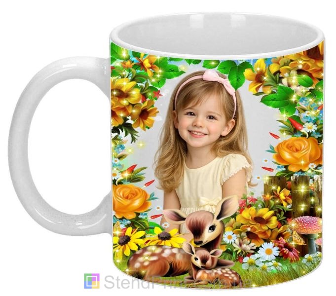 Кружка с фото Лесная сказка природный дизайн заказать