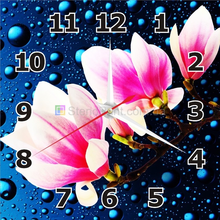 Часы настенные с манголиями часы на стену 3д