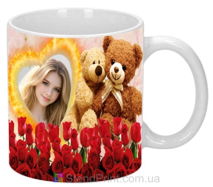Кружка с фото с мишками для любимой что подарить девушке где заказать