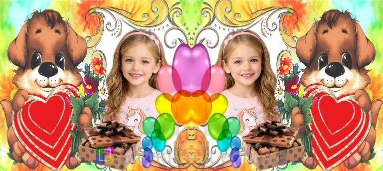 Дитяча кружка з фото цуценя кульки подарунок дитині замовити онлайн Код-40291