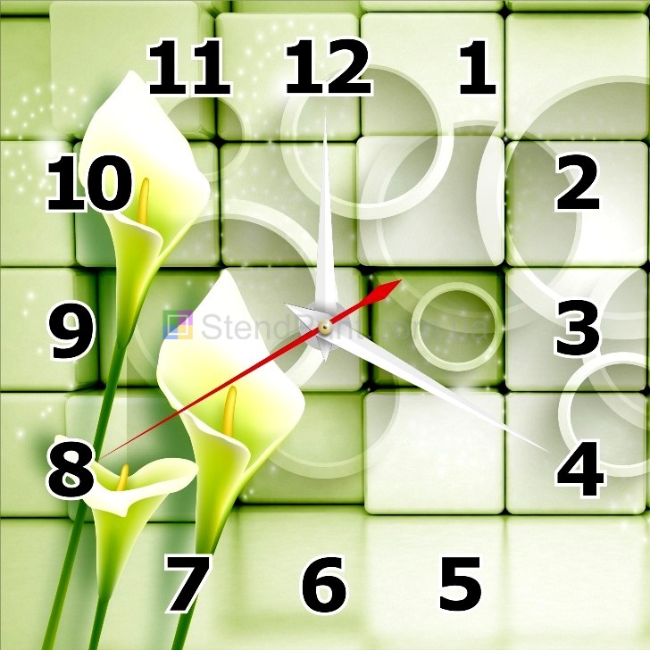 Годинник настінний з ландишами