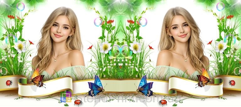 Кружка з фото «Літня галявина» з квітами та метеликами — яскравий персональний подарунок, замовити