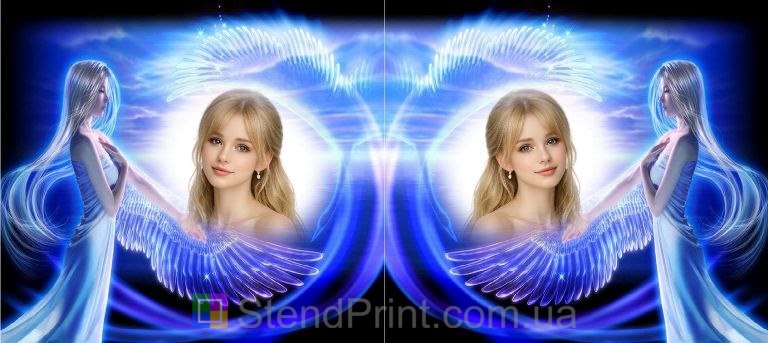 Чашка с фото для девушки с ангелом и крыльями нежный подарок заказать