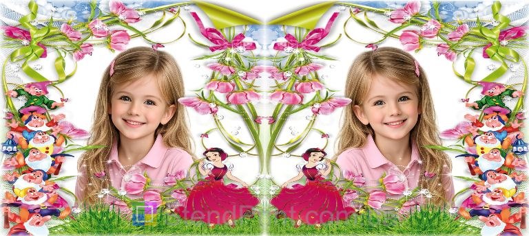 Дитяча кружка з фото квітковий дизайн