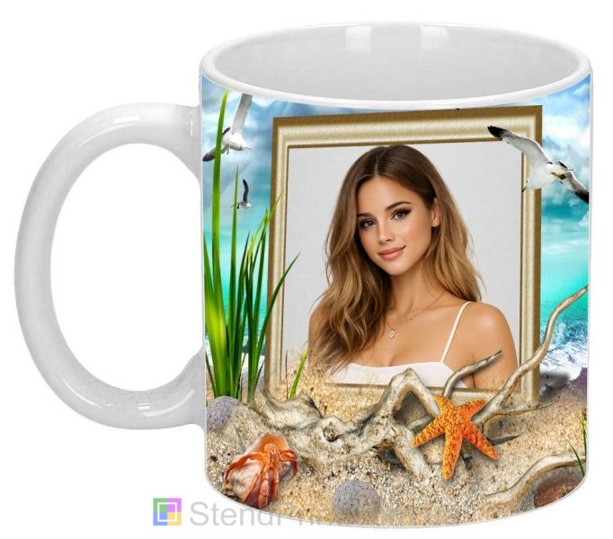 Кружка з фото морське узбережжя, чайки — замовити