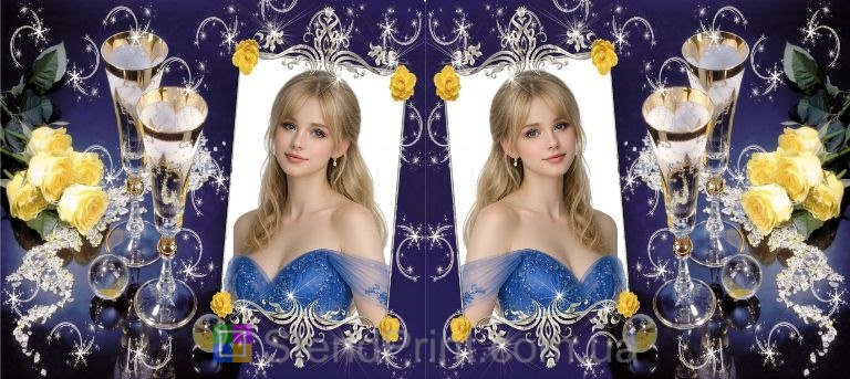 Чашка с фото для любимой с бокалами подарок девушке купить онлайн