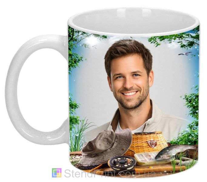 Чашка с фото на подарок мужчине для любителей рыбалки