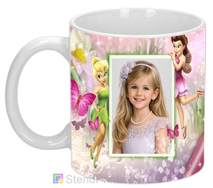 Дитяча чашка з фото принцеса феї та квіти