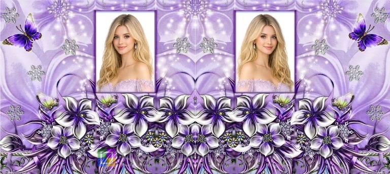 Чашка с фото для девушки с фиолетовыми цветами нежный подарок заказать