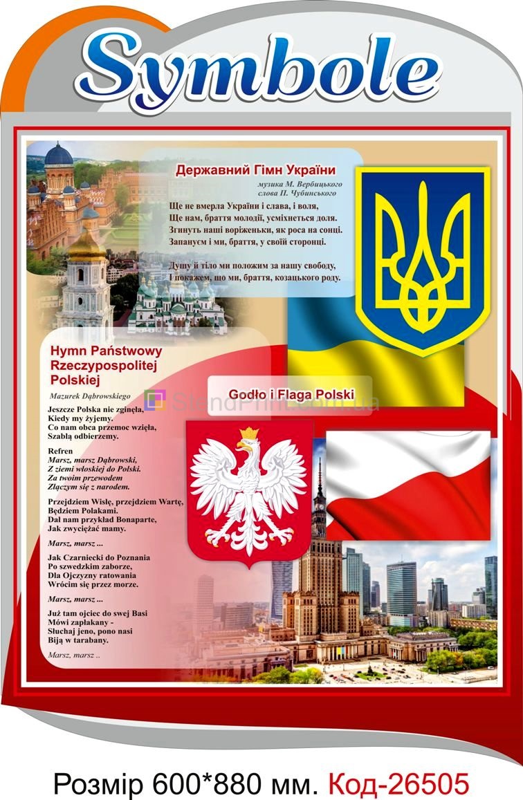 Комплект стендів для оформлення куточка польської мови Код-26504