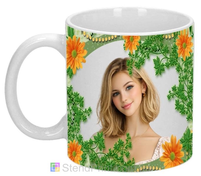 Чашка з фото для дівчини з квітами — яскравий подарунок, замовити онлайн