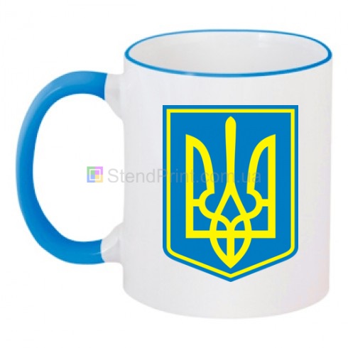 Чашка двухцветная Герб Украины