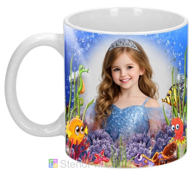 Дитяча чашка з фото підводне царство та корали