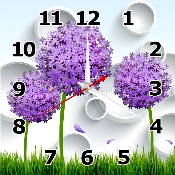 Часы настенные Дерево декоративная сирень часы на стену 3д