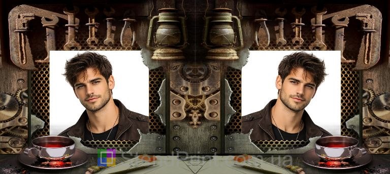 Кружка с фото в индустриальном стиле с инструментами оригинальный мужской подарок заказать