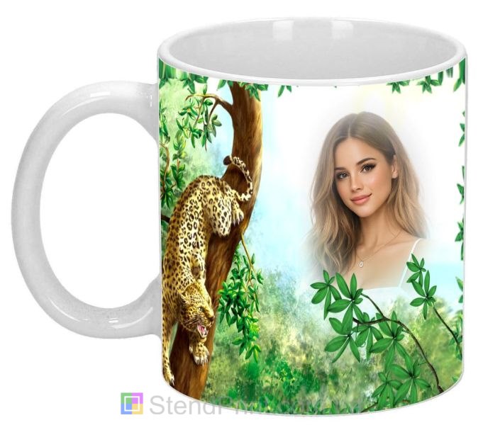 Чашка с фото леопард экзотическая природа заказать