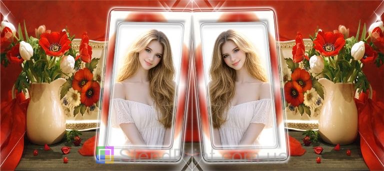 Чашка з фото тюльпани — весняний букет у глечику, замовити