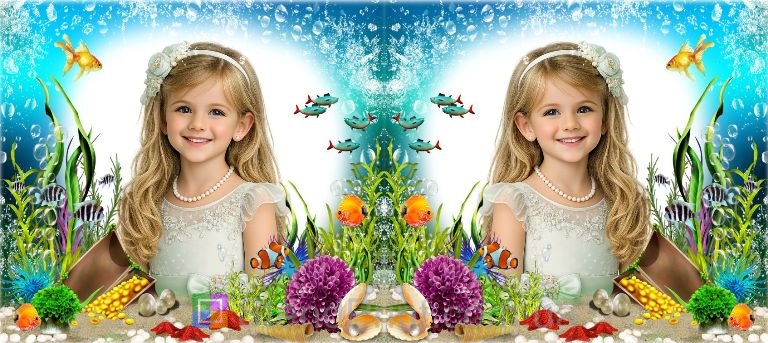 Дитяча чашка з фото підводний світ і морські мешканці