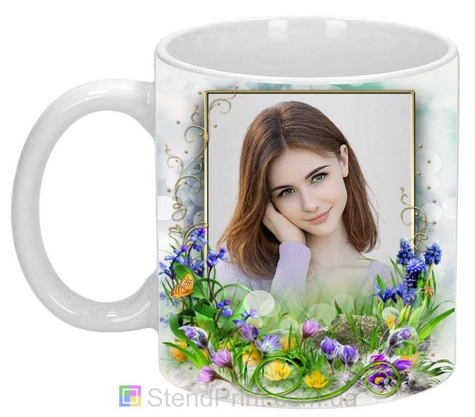 Кружка з фото весняні квіти та ніжна природа — замовити