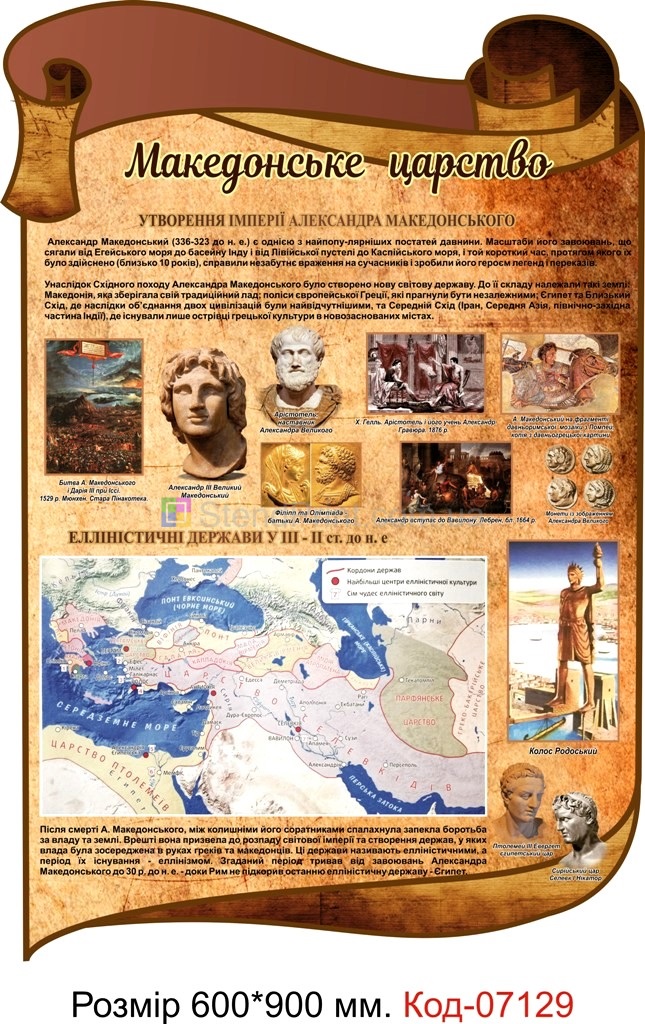 Македонське царство Пластиковий стенд по історії України