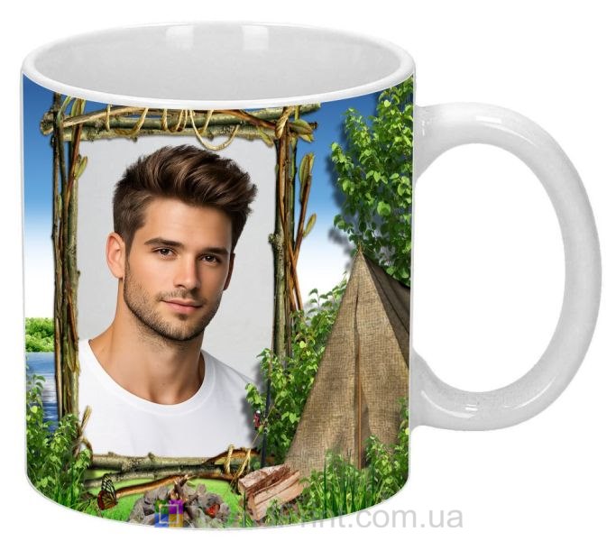 Кружка з фото в стилі туризму та відпочинку на природі — персональний подарунок мандрівнику, замовити