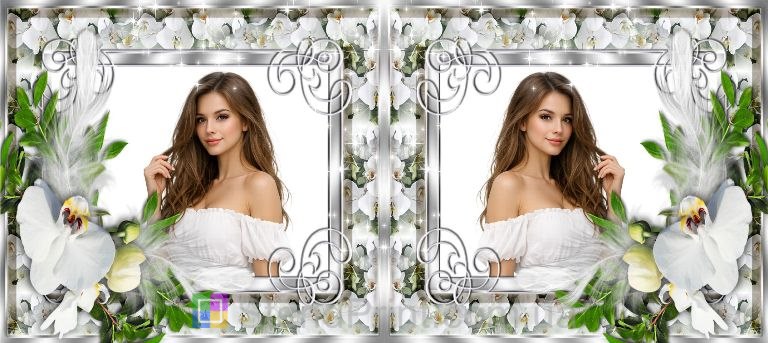 Кружка з фото білі орхідеї та пір’я ніжний подарунок замовити