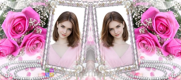 Кружка с фото для девушки с розами красивый подарок заказать