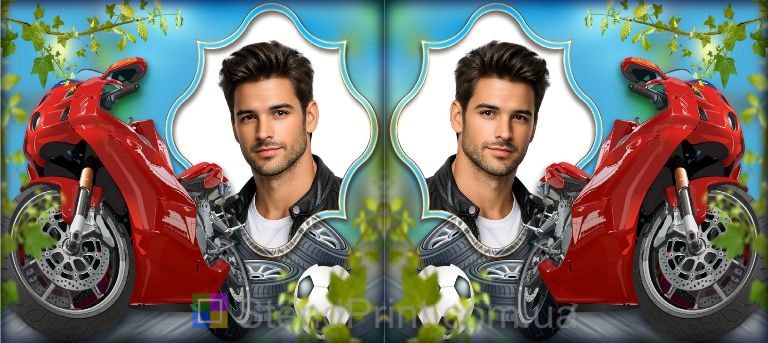 Чашка с фото с мотоциклом спортивный персональный подарок мужчине заказать