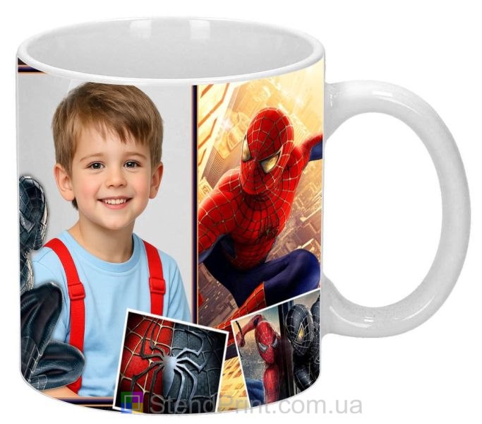 Дитяча чашка з фото Людина-павук для хлопчика