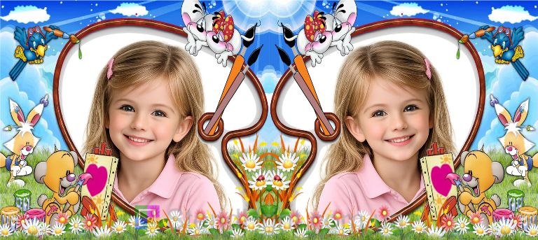 Чашка з фото для дівчинки дитяча кружка зі звірятами замовити