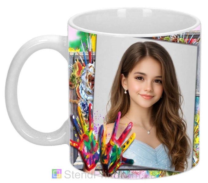 Кружка с фото для девочки художницы творческий подарок заказать