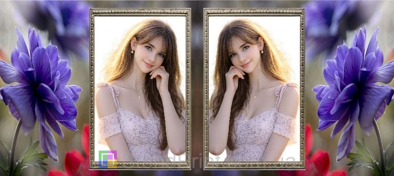 Кружка з фото з фіолетовими квітами подарунок для коханої дівчини