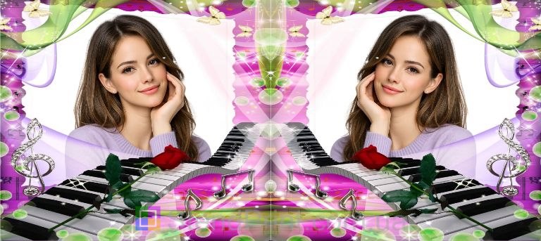 Кружка з фото для дівчини з піаніно музичний подарунок замовити