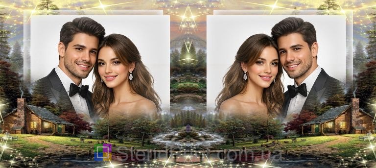 Чашка с фото для пары романтический подарок с пейзажем заказать