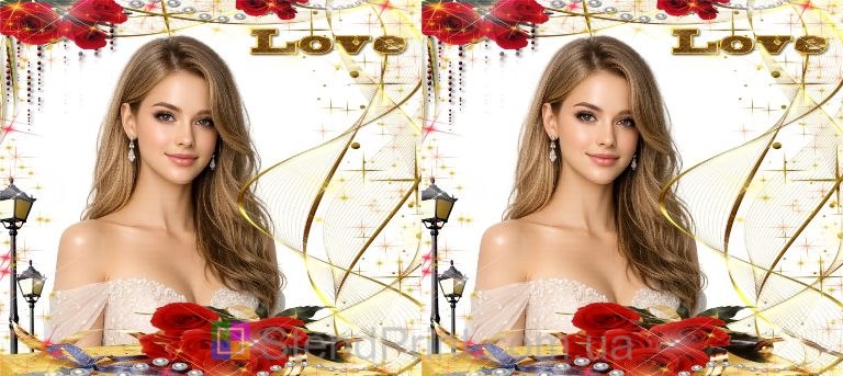 Кружка с фото для любимой Love с розами романтический подарок заказать