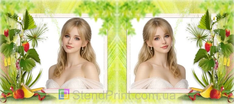 Кружка з фото для дівчини — літній дизайн з ягодами, подарунок, замовити