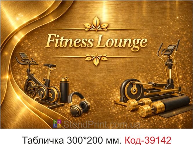 Табличка Fitness Lounge для фітнес клубу купити