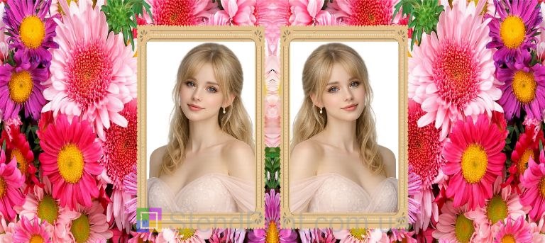 Фотокружка для дівчини з рожевими квітами ніжний подарунок коханій замовити